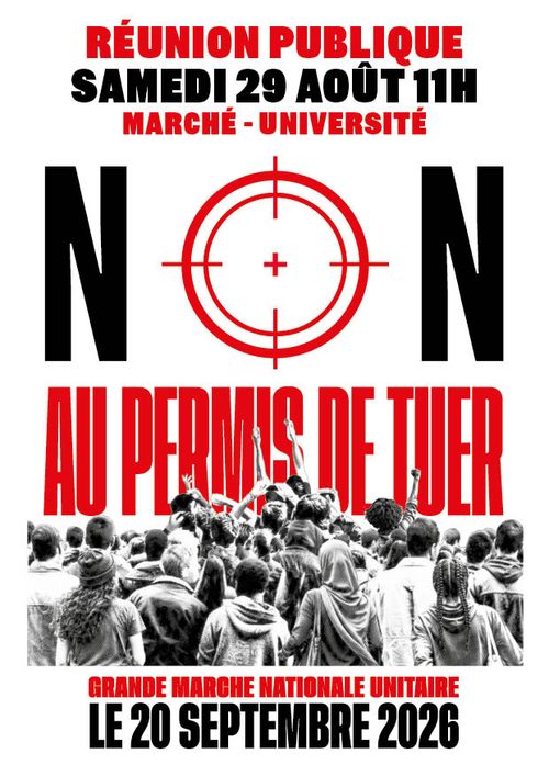 Réunion publique - Permis de tuer