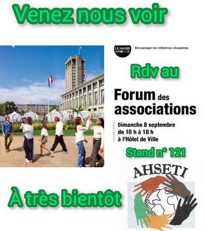 Venez nous voir au forum des associations, stand 121