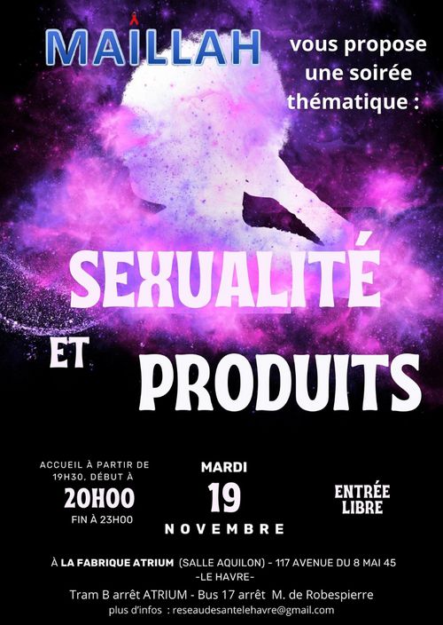 Soirée thématique SEXUALITÉ ET PRODUITS