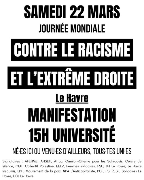 Manifestation contre le racisme et l'extrême droite